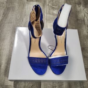 NWT Jessica Simpson heels royal blue sandals